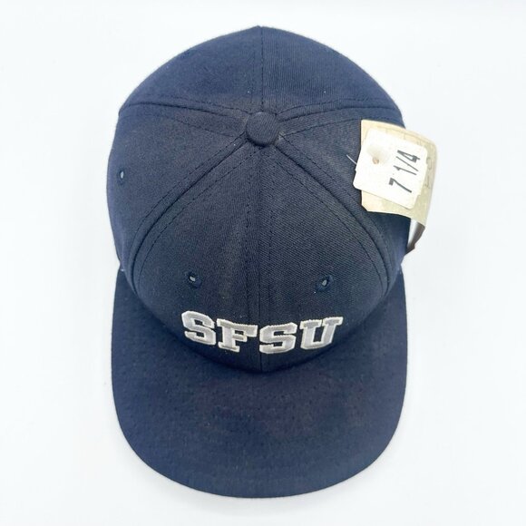 NEW San Francisco State University Gators Legacy Fitted Hat 7-1/4 Navy Blue Cap - Picture 7 of 9
